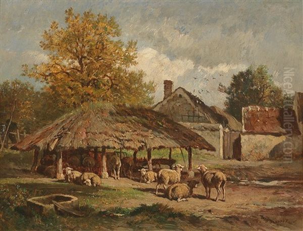 Midday Rest Oil Painting by Felix Saturnin Brissot de Warville