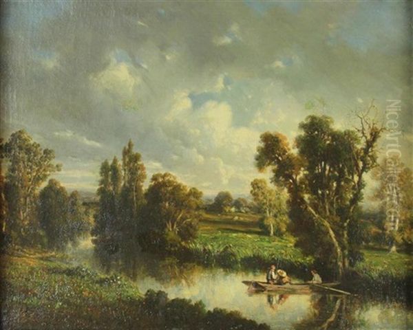 Landscape Oil Painting by Felix Saturnin Brissot de Warville