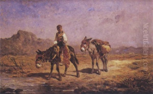 L'anier Traversant Une Riviere by Felix Saturnin Brissot de Warville