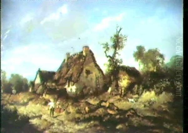 Paysage Des Environs De Barbizon Oil Painting by Felix Saturnin Brissot de Warville