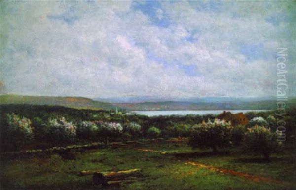 A View Of The Lake Oil Painting by John Bunyan Bristol