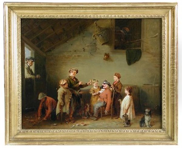 Dressing The Guy Oil Painting by Edmund Bristow