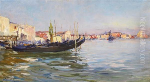 Venise Oil Painting by Raymond Allegre