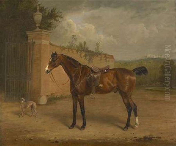 "hunter" In Windsor Park Oil Painting by Edmund Bristow