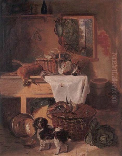 In The Kitchen Oil Painting by Edmund Bristow