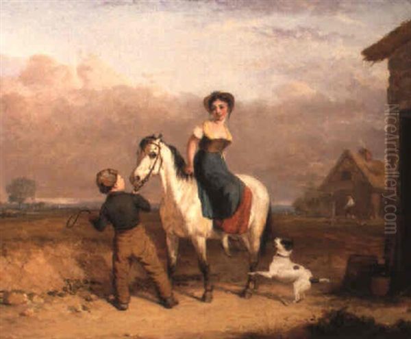 The Pony Ride Oil Painting by Edmund Bristow