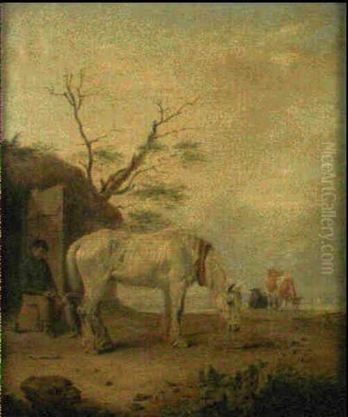 The Old Horse Oil Painting by Edmund Bristow