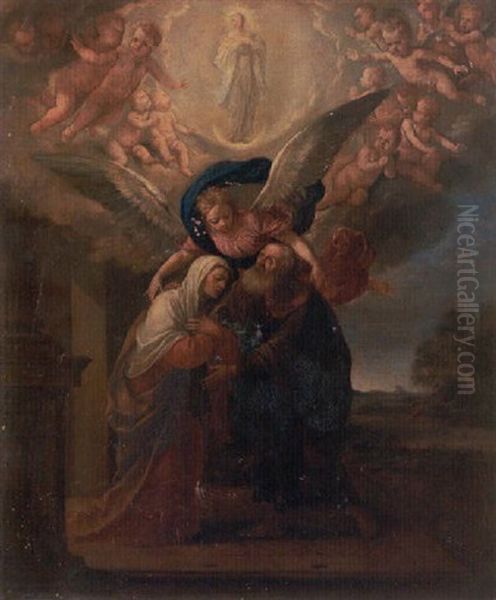 The Annunciation To Zacharias Oil Painting by Filippo Brizio