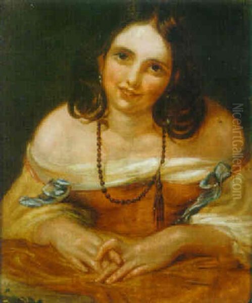 Portrait Of A Gypsy Oil Painting by William Brocas