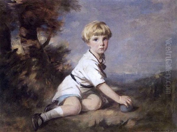 Portrait Of Alexander Bullen Oil Painting by Charles Edward Brock