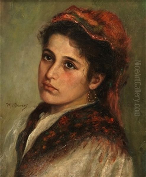 Joven Napolitana Oil Painting by Modesto Brocos y Gomez