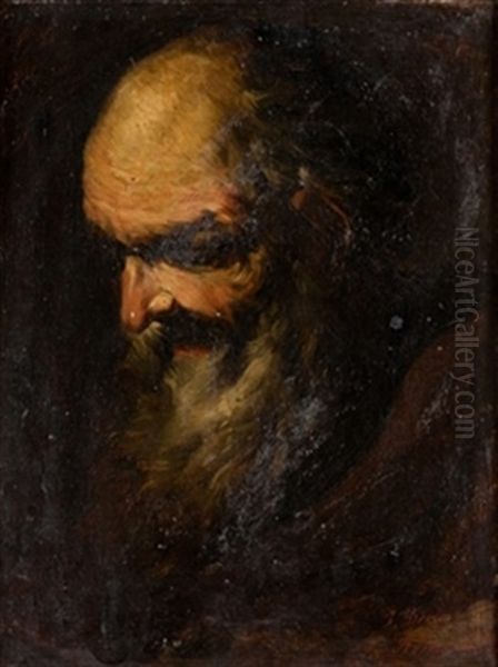 Cabeza De Anciano Oil Painting by Isidro Brocos