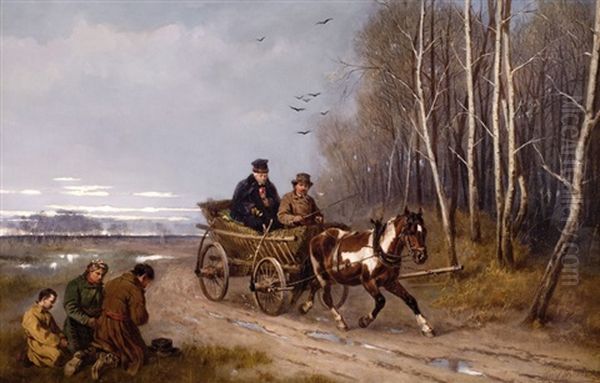 Z Wiatykiem Oil Painting by Josef Brodowski the Younger