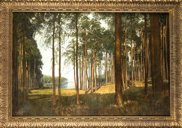 Sommerliches Waldstuck Mit Blick Auf Einen See Oil Painting by Isaak Izrailevich Brodsky