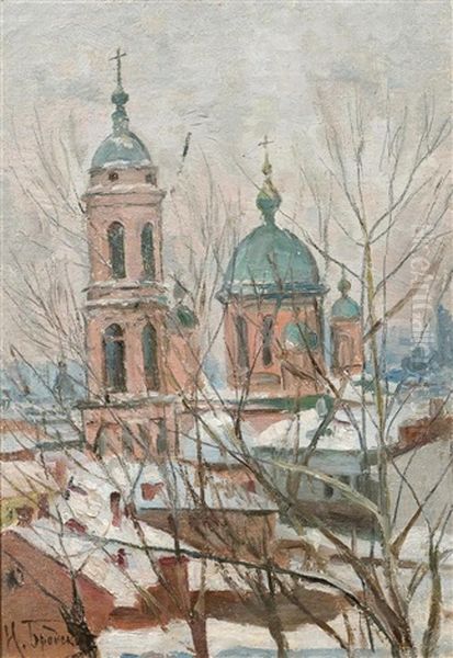 Kirche Oil Painting by Isaak Izrailevich Brodsky