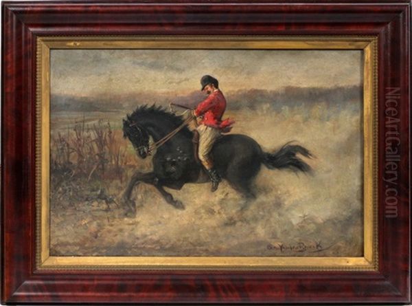 Huntsman Oil Painting by Clemens Van Den Broeck