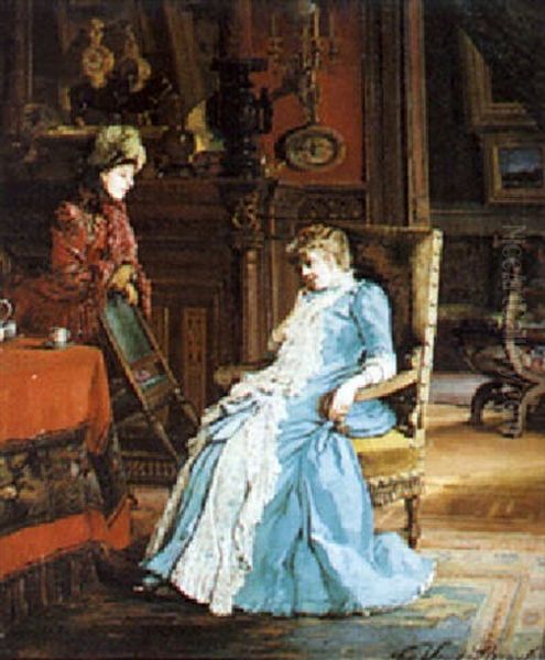 The Visit Oil Painting by Clemens Van Den Broeck