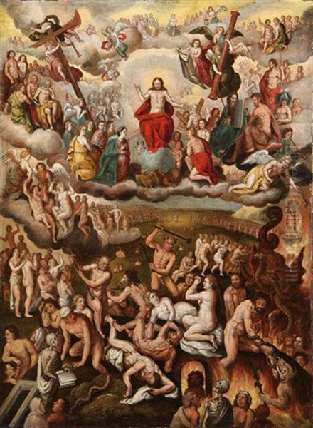 The Last Judgment Oil Painting by Crispin Van Den Broeck