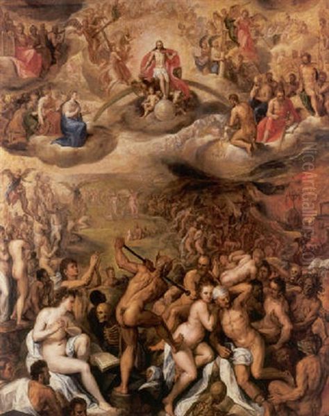 The Last Judgement Oil Painting by Crispin Van Den Broeck