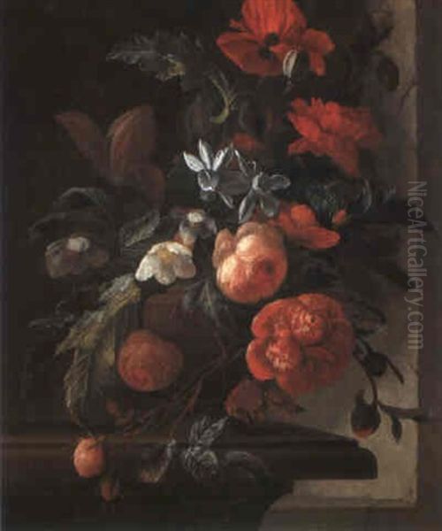 Blumenstilleben Oil Painting by Elias van den Broeck