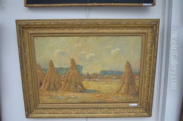 Gerbes De Ble Oil Painting by Herman Broeckaert