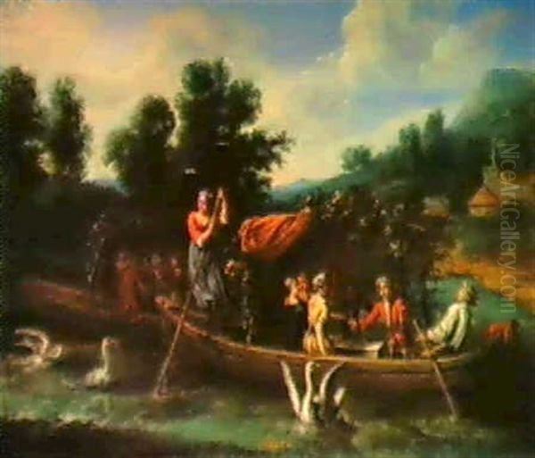 Jahreszeitenbild Mit Einer Allegorie Auf Den Monat Juli Oil Painting by Jasper Broers