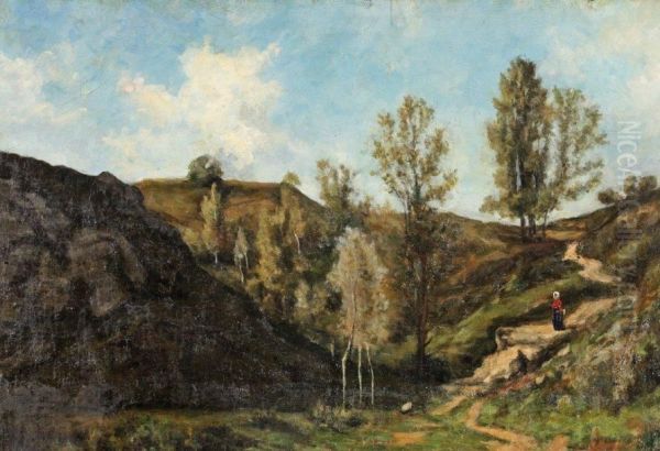 Paysage Lyonnais Oil Painting by Gustave Allemand