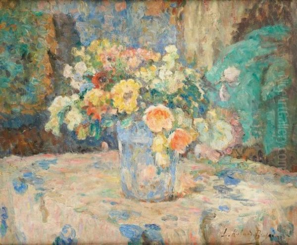 Interieur Fleuri Oil Painting by Louise Brohee