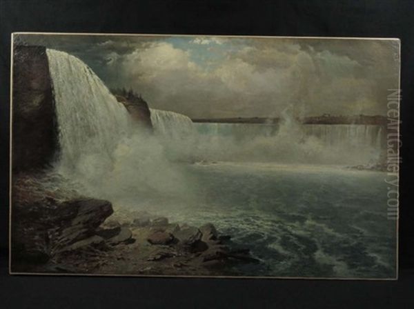 View Niagara Falls Oil Painting by Frank C. Bromley