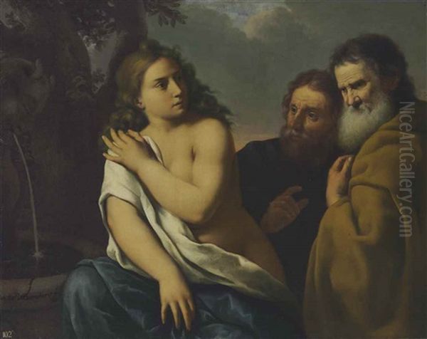 Susanna And The Elders Oil Painting by Gerrit van Bronckhorst