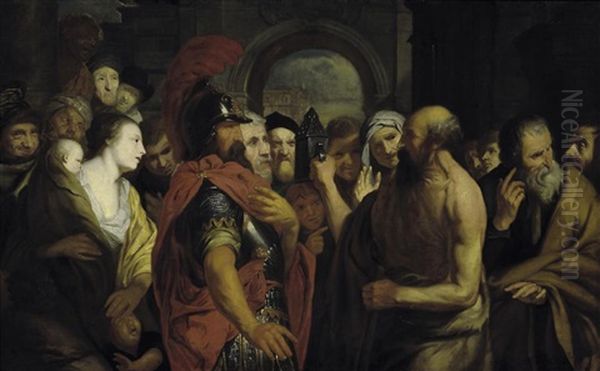 Diogenes Auf Der Suche Nach Einem Menschen Auf Dem Markt Von Athen Oil Painting by Jan Gerritsz van Bronckhorst