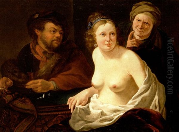 L'entremetteuse Oil Painting by Jan Gerritsz van Bronckhorst