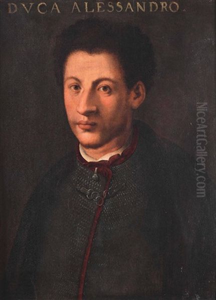 Ritratto Di Alessandro De Medici Oil Painting by  Bronzino