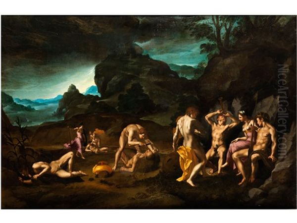 Apoll Und Marsyas Oil Painting by  Bronzino