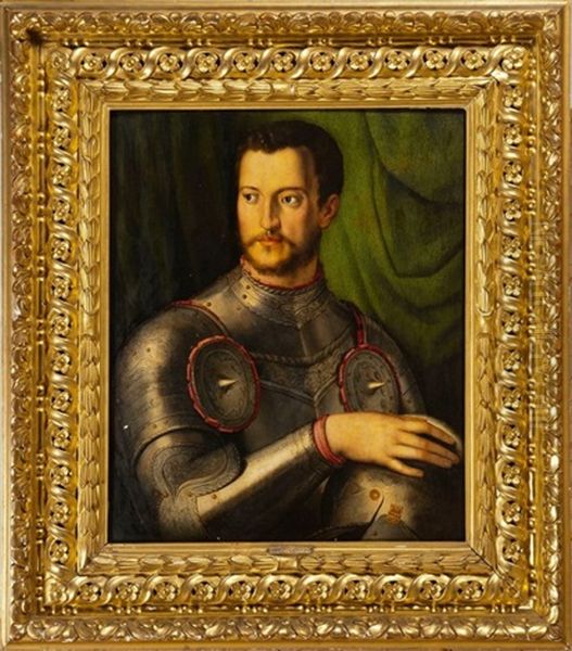 Portrait De Come De Medicis Oil Painting by  Bronzino