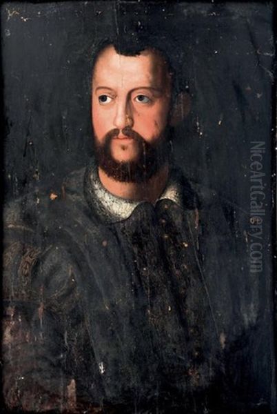 Portrait De Come De Medicis Oil Painting by  Bronzino