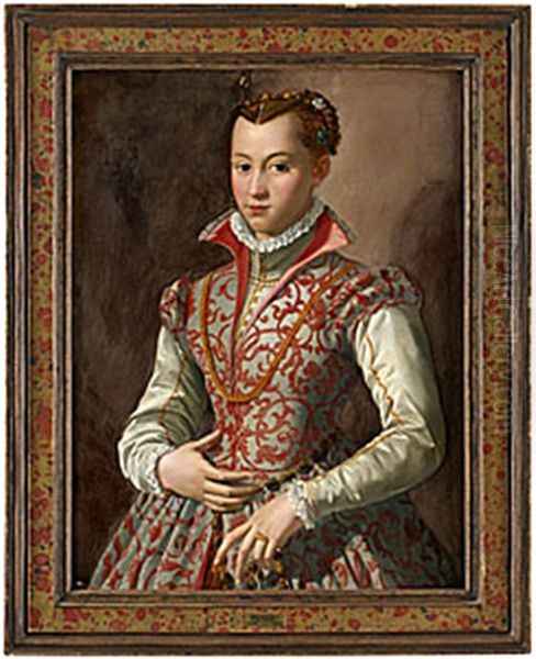 Isabella Av Medici Oil Painting by  Bronzino