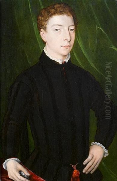 Portrait Of A Young Gentleman, Half-length Oil Painting by  Bronzino