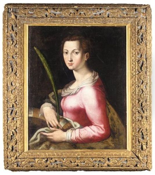 Saint Catherine Of Alexandria Oil Painting by  Bronzino