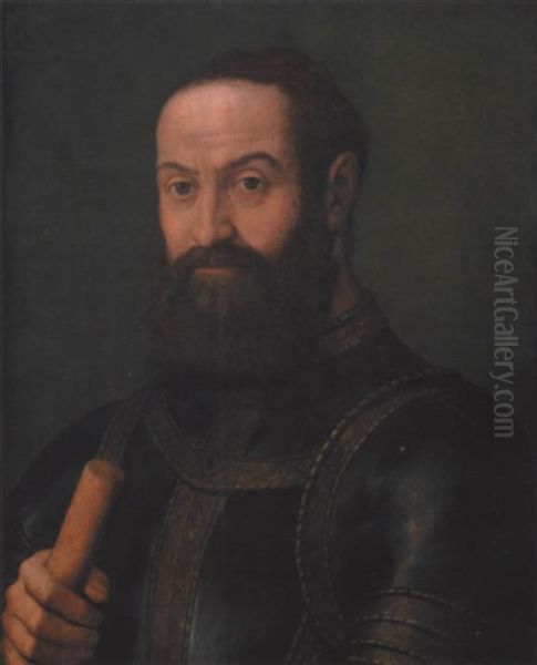 Portrait Of Cosimo De Medici (?), Grand Duc De Florence Oil Painting by  Bronzino