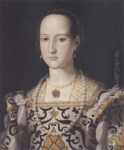 Portrait Of Elenor Of Toledo Oil Painting by  Bronzino