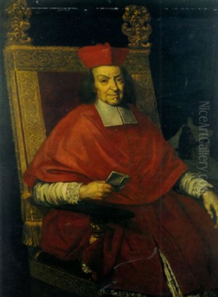 A Portrait Of A Cardinal (pope Paul V) In Robes As Cardinal Borghese Oil Painting by  Bronzino