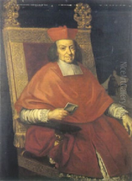 A Portrait Of A Cardinal (pope Paul V?) In Robes As Cardinal Borghese Oil Painting by  Bronzino