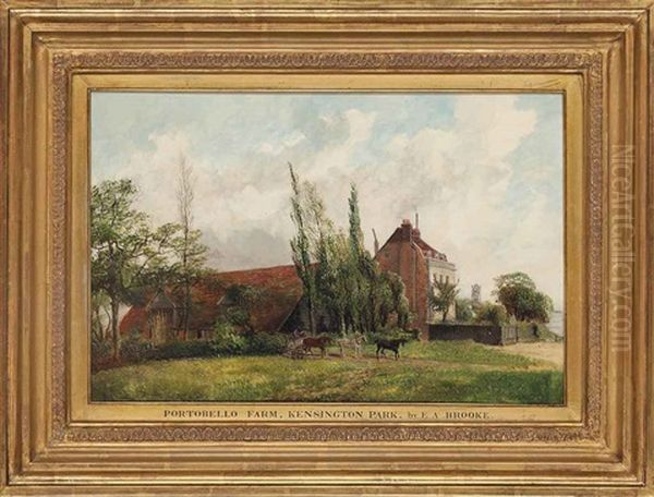 Portobello Farm, Kensington Park Oil Painting by Edward Adveno Brooke