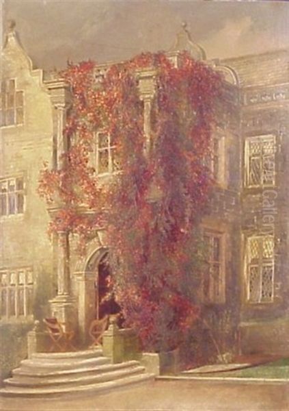 European House Oil Painting by Edward Adveno Brooke