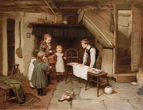 The Sweet Shop Oil Painting by Harry Brooker