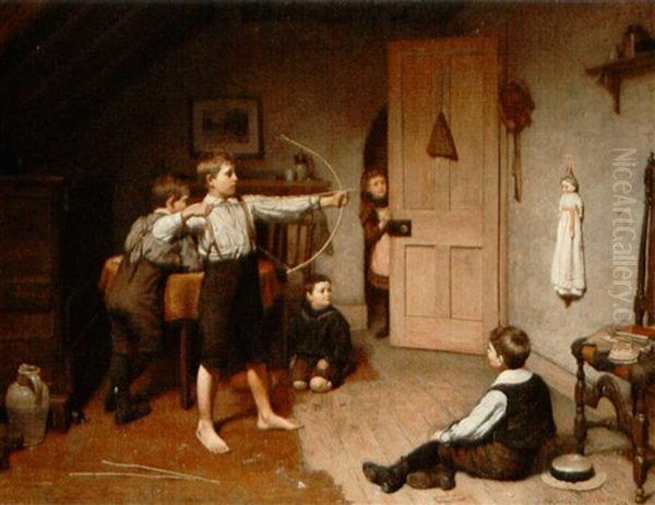 The Archers Oil Painting by Harry Brooker