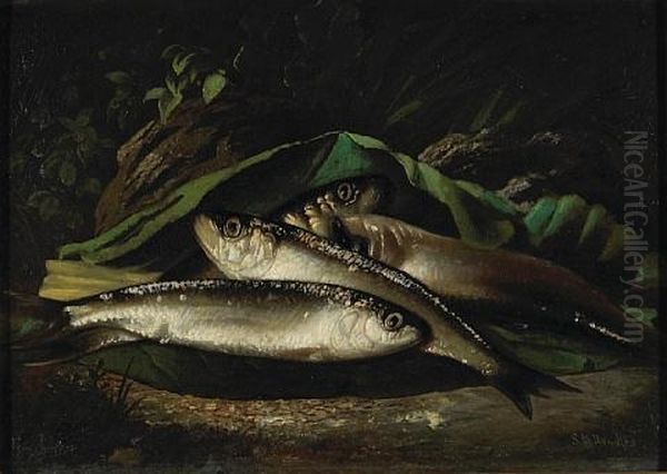 Fish Oil Painting by Samuel Marsden Brookes