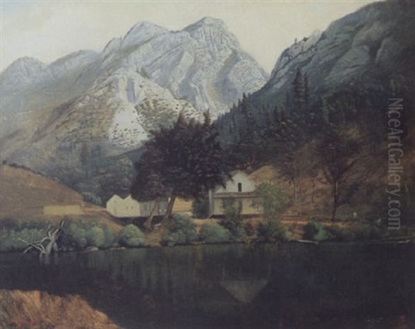 Mount Saint Helena Oil Painting by Samuel Marsden Brookes