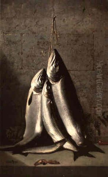 Hanging California Salmon by Samuel Marsden Brookes